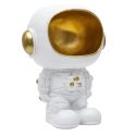 Vide-Poche astronaute en polyrésine blanc et dorée