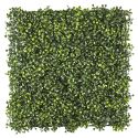Mur végétal artificiel feuillage en polyéthylène vert 50x50cm