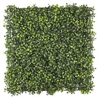 Mur végétal artificiel feuillage en polyéthylène vert 50x50cm