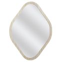 Miroir déco losange 60 cm avec contour en bois