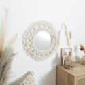 Miroir mural rond style bohème (Ø55 cm)