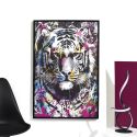 Tableau de décoration murale 60x90cm coloré pop art portrait tigre