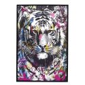 Tableau de décoration murale 60x90cm coloré pop art portrait tigre