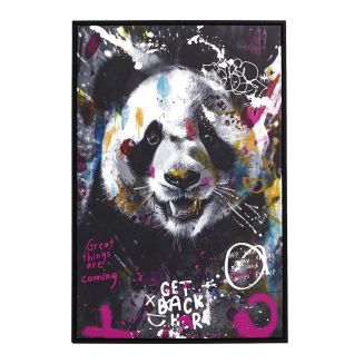 Tableau de décoration murale 60x90cm coloré pop art portrait panda