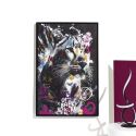Tableau de décoration murale 60x90cm coloré pop art portrait guepard