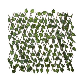 Treillis artificiel feuillage en polyéthylène vert 180x90cm
