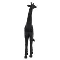 Statue girafe noir style origami en polyrésine (H40 cm)