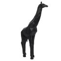 Statue girafe noir style origami en polyrésine (H40 cm)