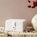Boîte à bijoux blanc avec finitions bouclettes