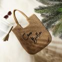 Tote bag de plage 35x45cm avec message "Ciao Bella" en maille