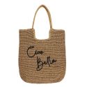 Tote bag de plage 35x45cm avec message "Ciao Bella" en maille