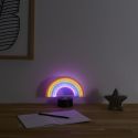 Lampe led effet neon décorative arc-en-ciel sur piles