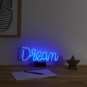Lampe led effet neon décorative dream sur piles