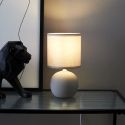 Lampe à poser céramique taupe mat (H25cm)