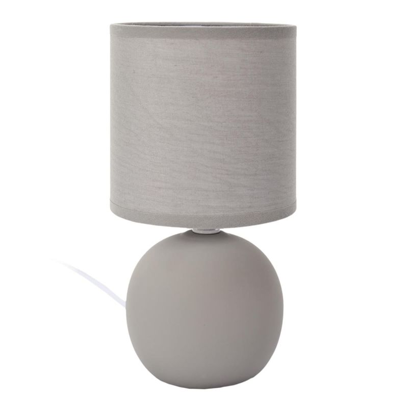 Lampe à poser céramique taupe mat (H25cm)