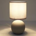 Lampe à poser céramique taupe mat (H25cm)
