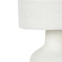Lampe à poser en terre cuite crème et abat-jour lin (H50cm)