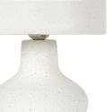 Lampe à poser en terre cuite crème et abat-jour lin (H50cm)