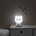 Lampe-veilleuse en forme de chat pour enfant avec 3 intensités de lumière blanche