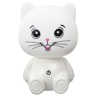 Lampe-veilleuse en forme de chat pour enfant avec 3 intensités de lumière blanche