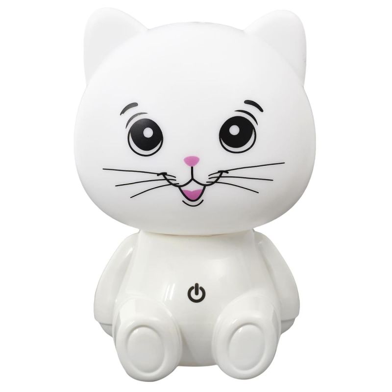 Lampe-veilleuse en forme de chat pour enfant avec 3 intensités de lumière blanche Lampe-veilleuse en forme de chat pour enfant avec 3 intensités de lumière blanche
