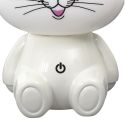 Lampe-veilleuse en forme de chat pour enfant avec 3 intensités de lumière blanche