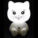 Lampe-veilleuse en forme de chat pour enfant avec 3 intensités de lumière blanche