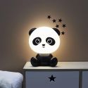 Lampe-veilleuse en forme de panda pour enfant avec 3 intensités de lumière blanche