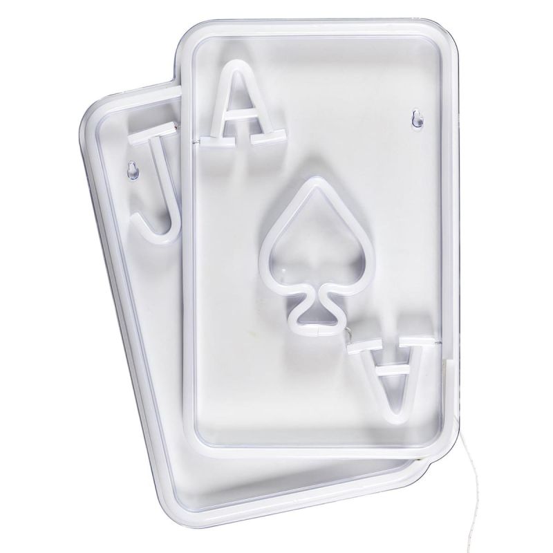 Lampe led effet néon mural carte de jeu avec port USB