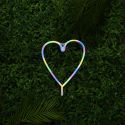 Lampe led effet néon mural coeur arc en ciel avec port USB