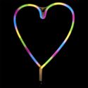 Lampe led effet néon mural coeur arc en ciel avec port USB