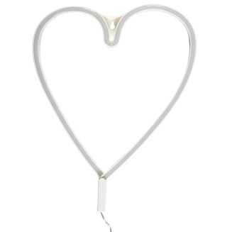 Lampe led effet néon mural coeur arc en ciel avec port USB