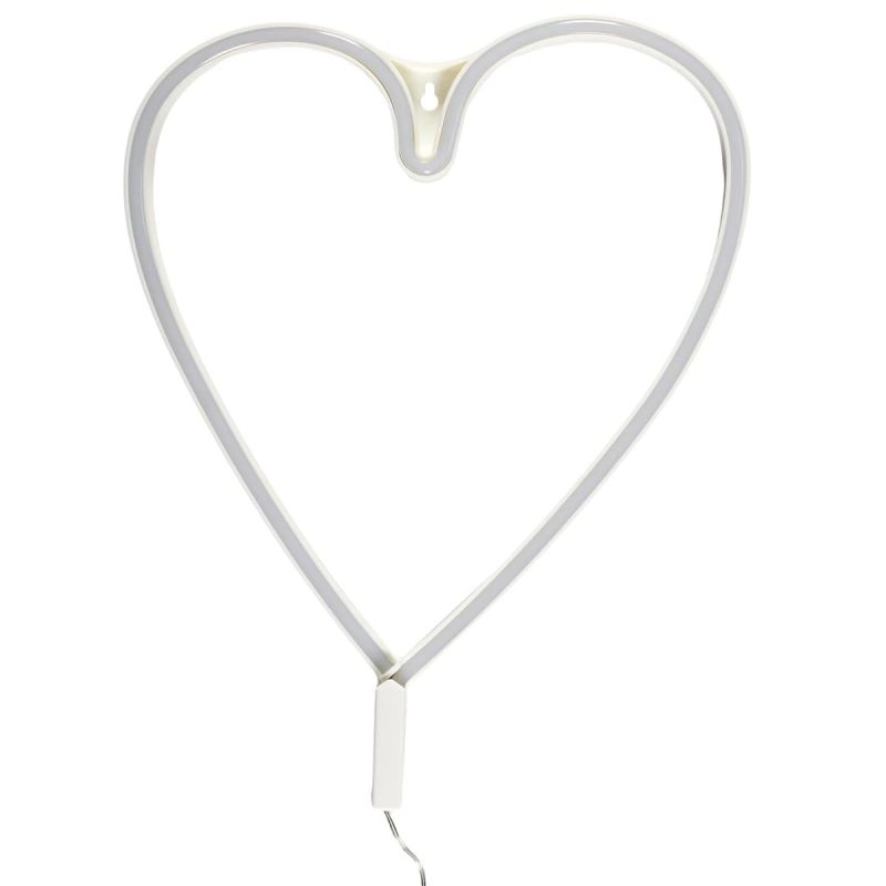 Lampe led effet néon mural coeur arc en ciel avec port USB Lampe led effet néon mural coeur arc en ciel avec port USB