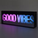 Lampe led effet neon décorative good vibes sur piles
