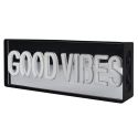 Lampe led effet neon décorative good vibes sur piles