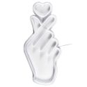 Lampe led effet néon mural coeur sur la main avec port USB