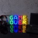 Lampe led effet néon mural game over avec port USB