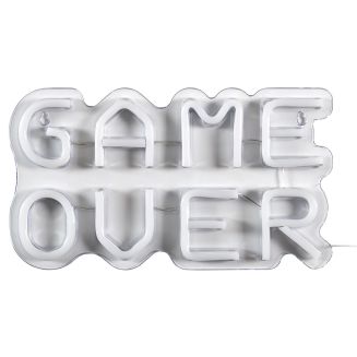Lampe led effet néon mural game over avec port USB