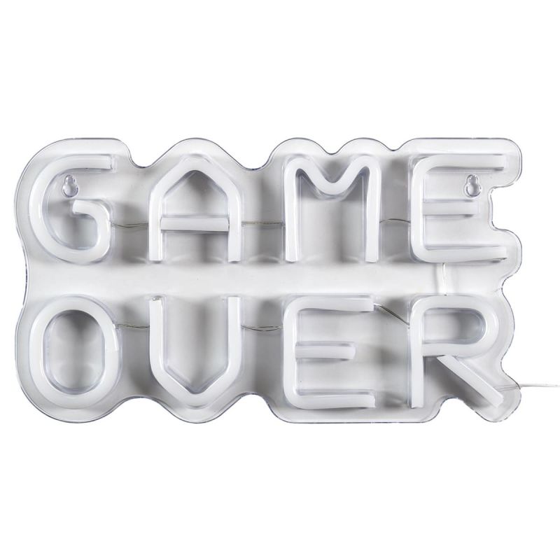 Lampe led effet néon mural game over avec port USB