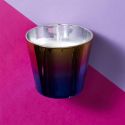 Bougie parfumée effet électroplagage multicolore (H8,3cm)senteur Rêve Poudré