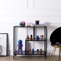 Bougie parfumée effet électroplagage multicolore (H8,3cm)senteur Rêve Poudré