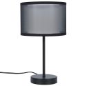Lampe à poser en métal noir avec double abat-jour (H31,5cm)
