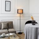 Lampadaire en métal noir avec double abat-jour (H150cm)