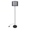 Lampadaire en métal noir avec double abat-jour (H150cm)