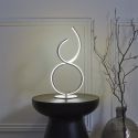 Lampe LED design blanc à poser éclairage blanc chaud