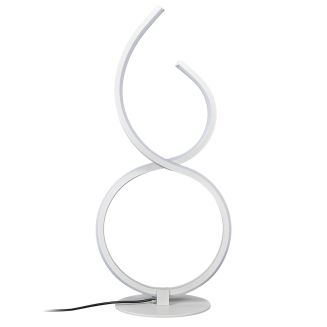 Lampe LED design blanc à poser éclairage blanc chaud