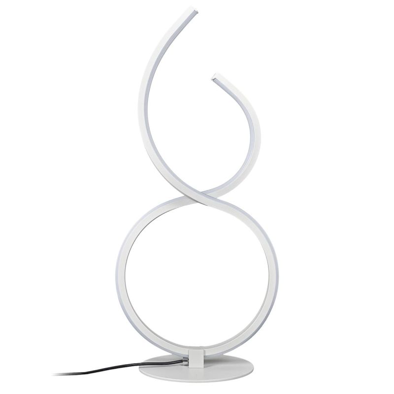Lampe LED design blanc à poser éclairage blanc chaud