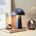 Lampe à poser champignon polyéthylène gris perle (H32cm)