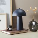 Lampe à poser champignon polyéthylène gris perle (H32cm)