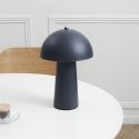 Lampe à poser champignon polyéthylène gris perle (H32cm)